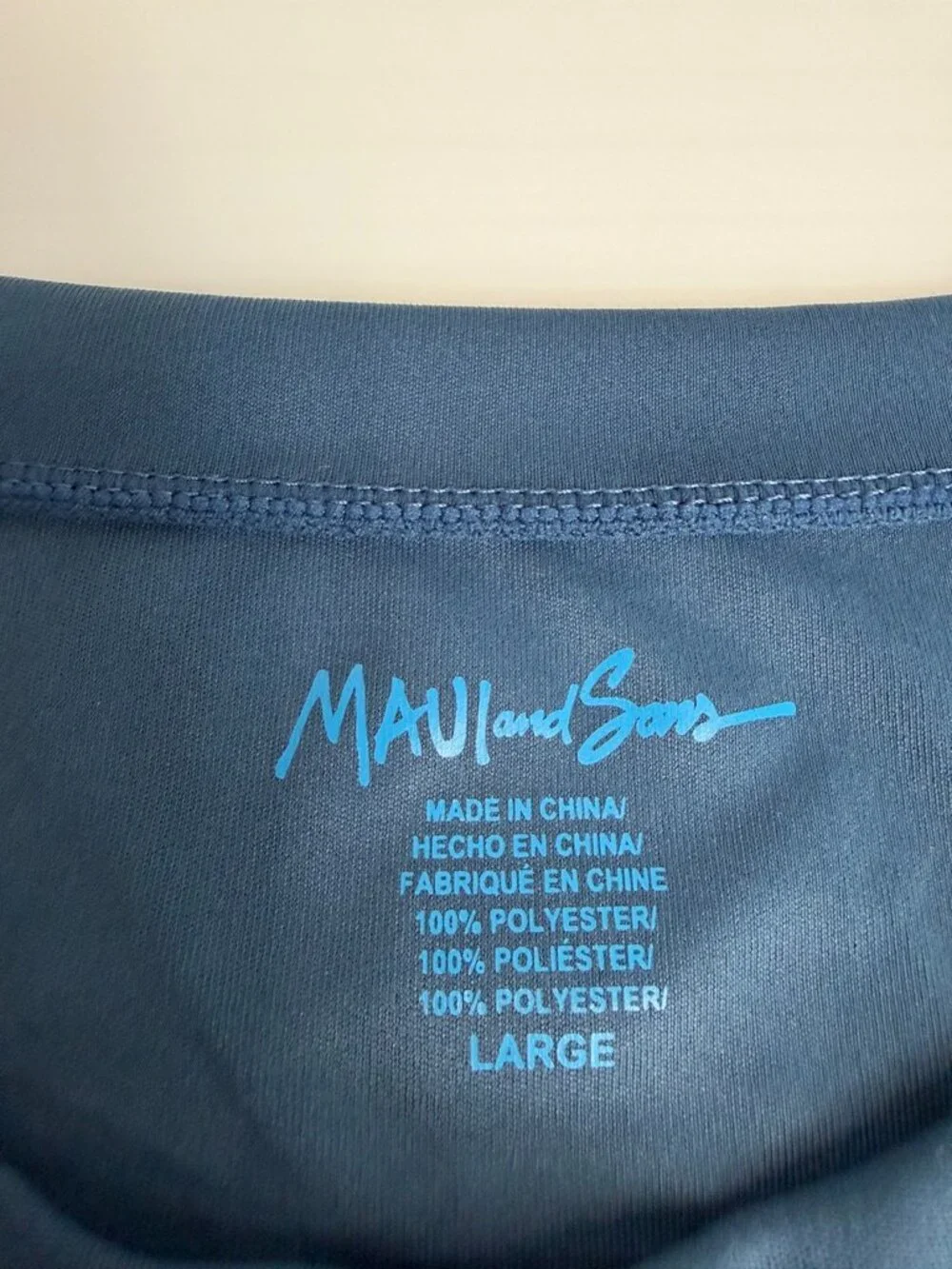 Maui And Sons Rash Guard Men Large Surf Shirt Spell Beach Pool UPF Work Party Nw
